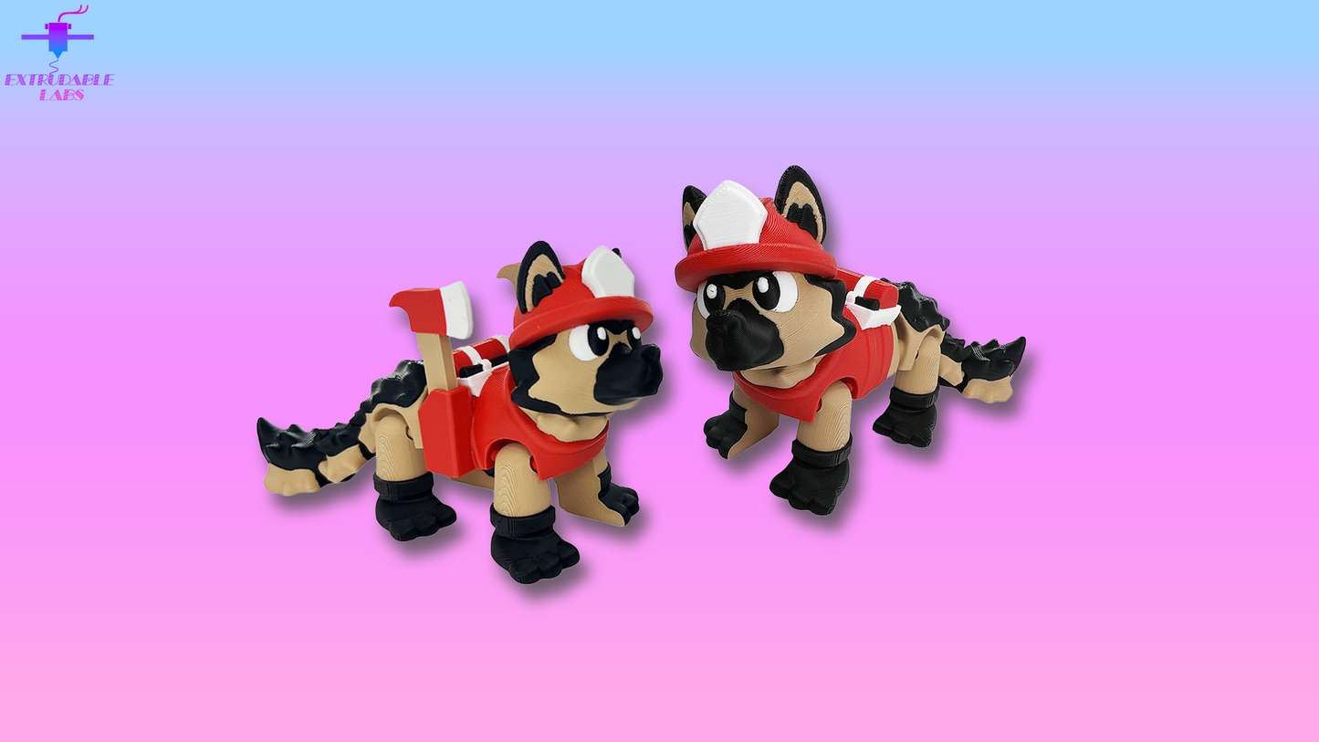 Firefighter Shepherd Dog