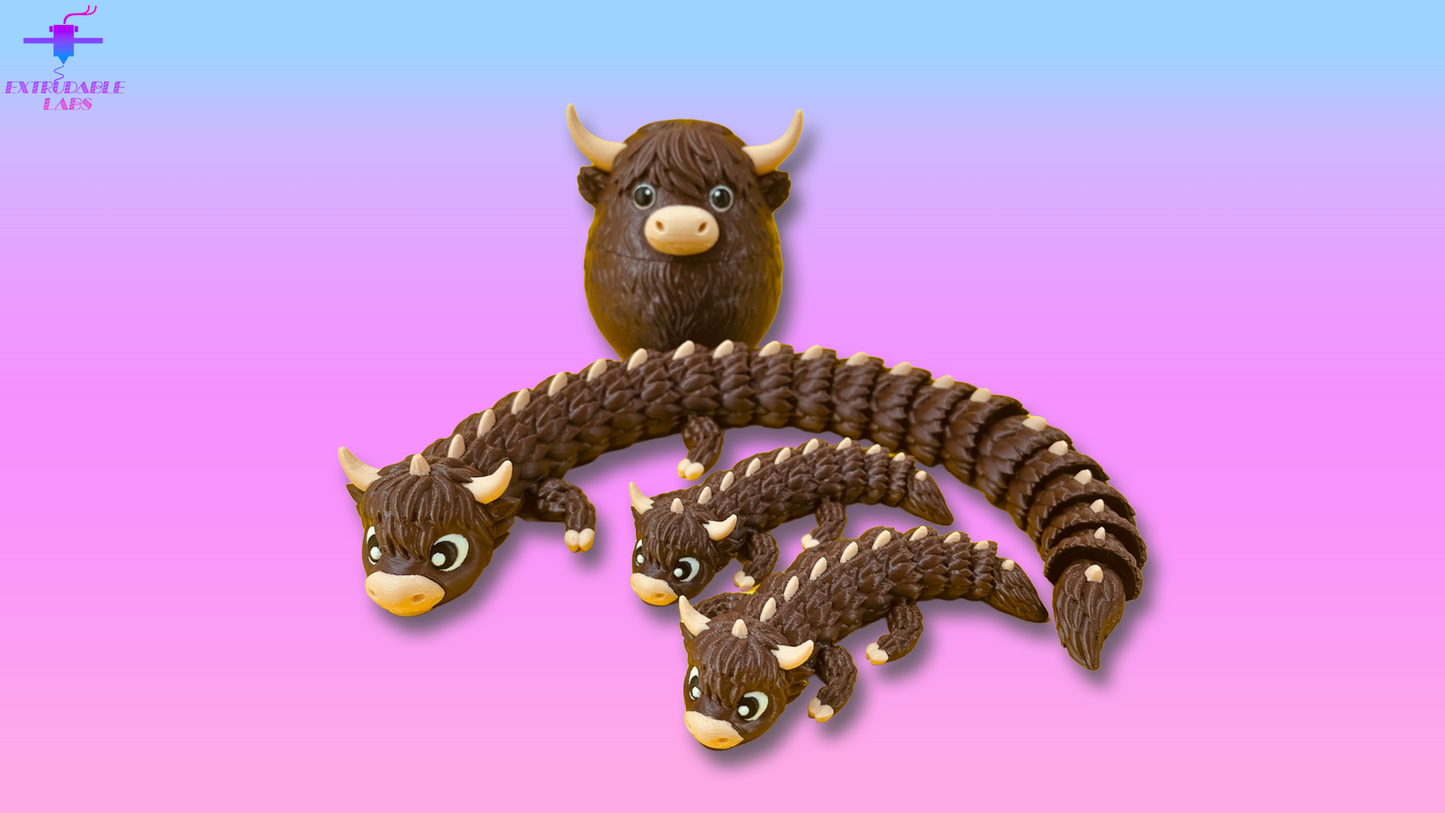 Highland Cow Dragon with Egg