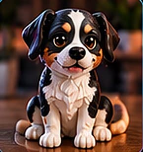 Custom tri-color puppy miniature