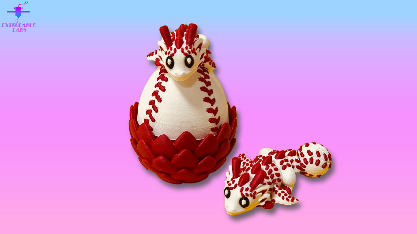 Baseball Mini Dragon with Egg