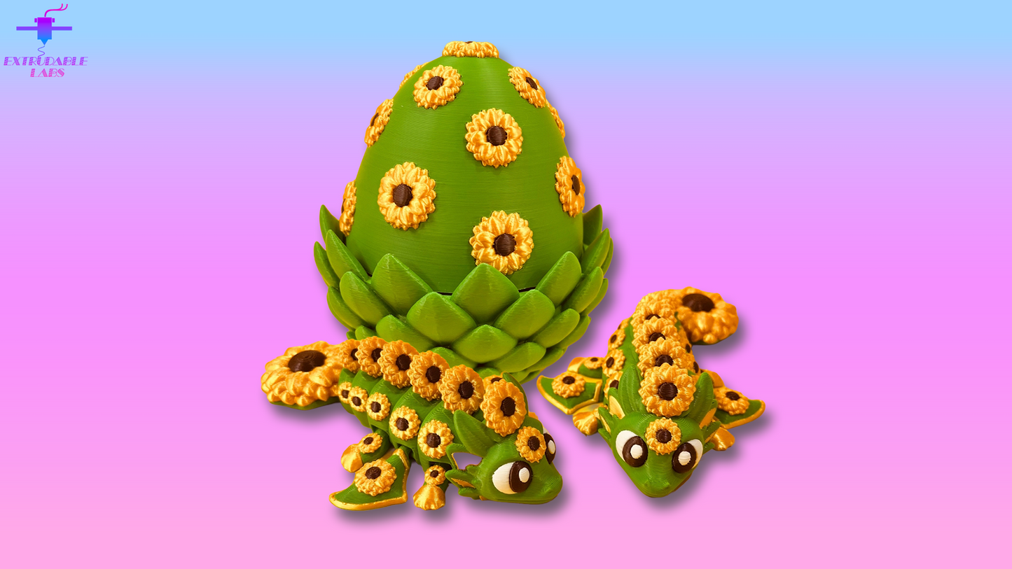 Sunflower Dragon with Egg